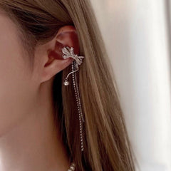 No piercing ribbon earrings