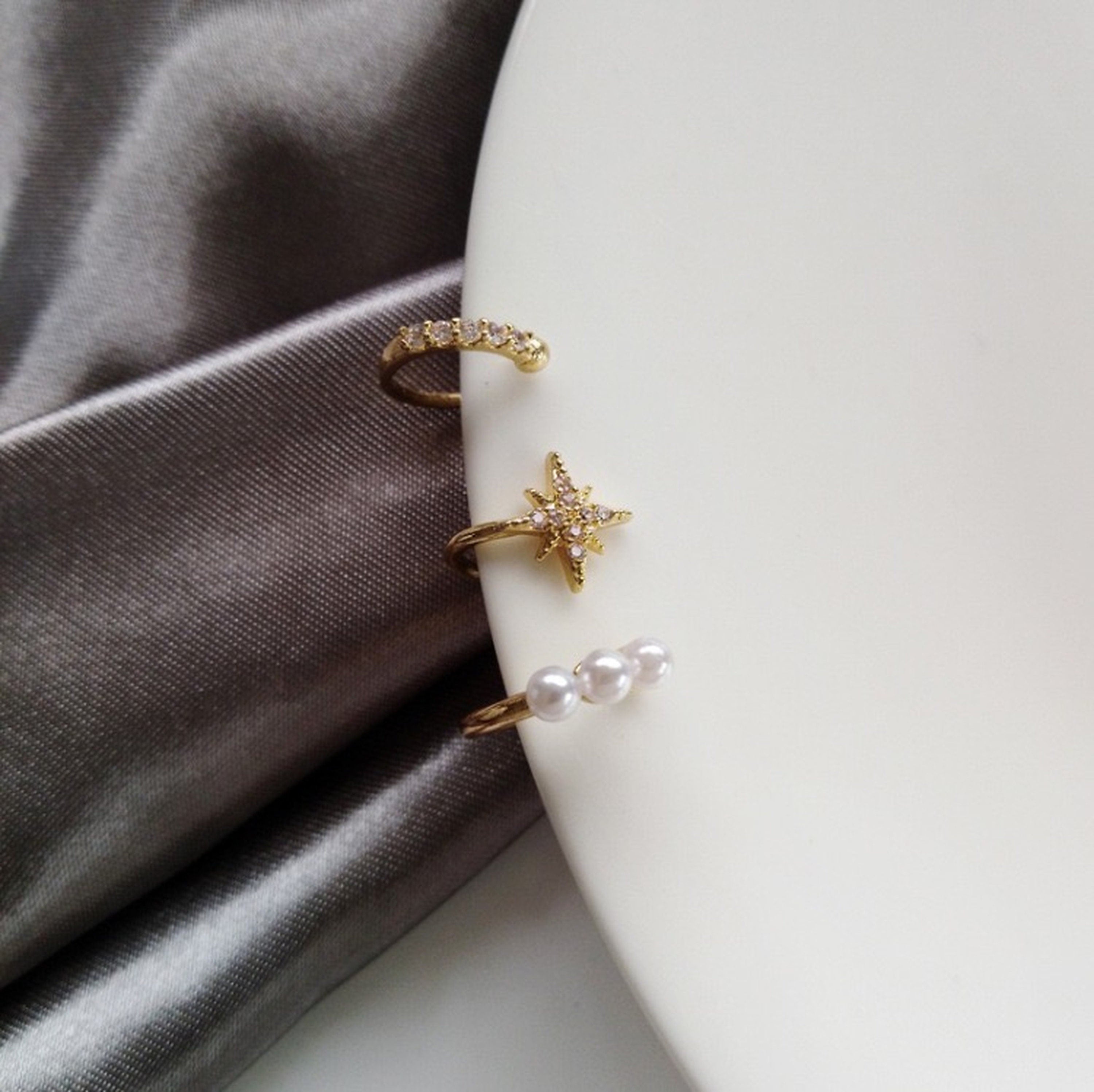 Dainty cuff earrings