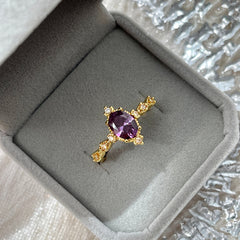 Purple ametrine lilac amethyst ring