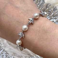 Pearl crystal bracelet