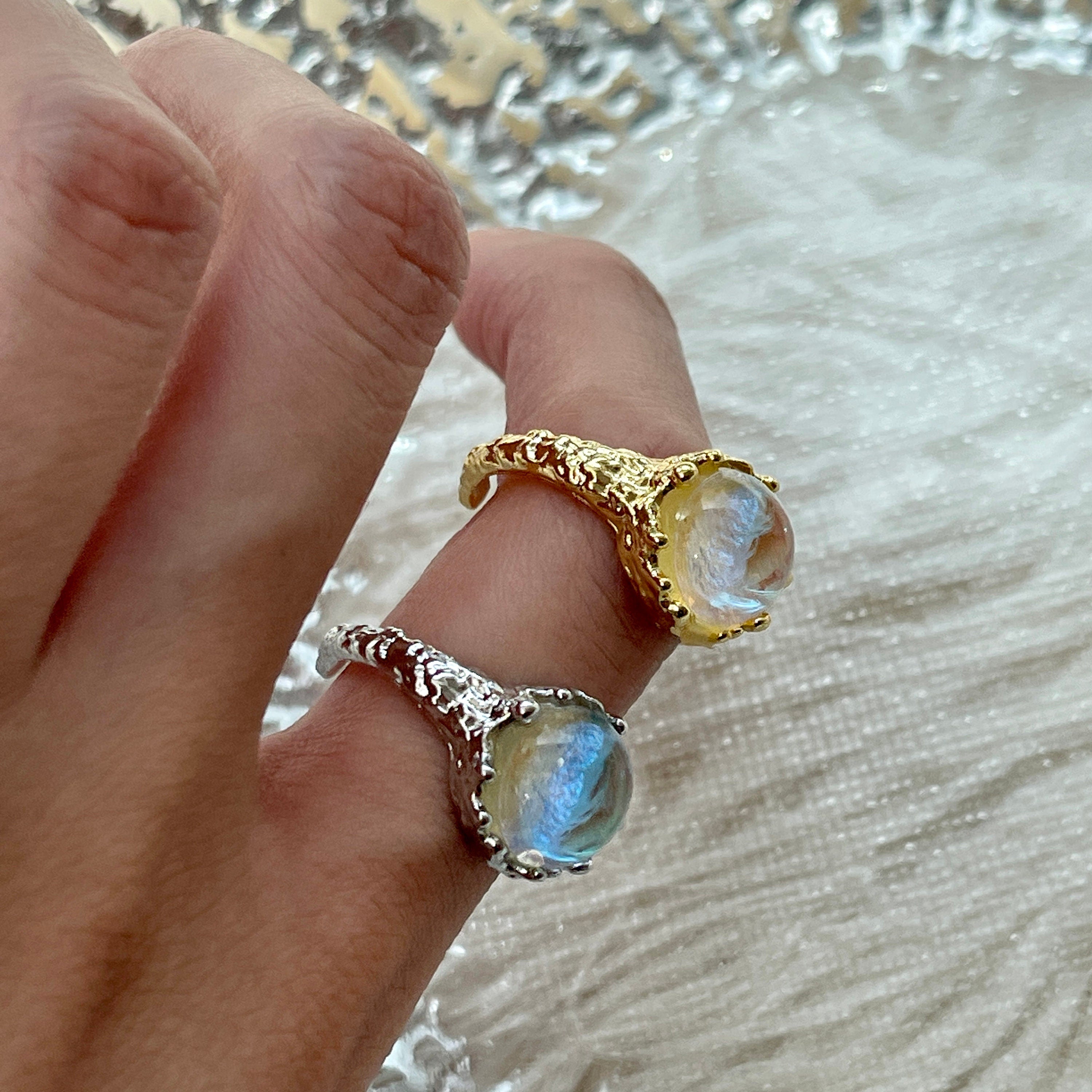 Color Changing Moonstone Opal Ring