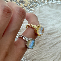 Color Changing Moonstone Opal Ring