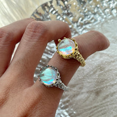 Color Changing Moonstone Opal Ring