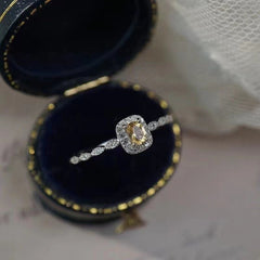 Anillos de cristal amarillo natural