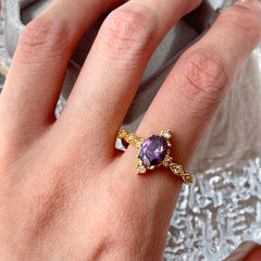 Purple ametrine lilac amethyst ring
