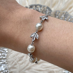 Pearl crystal bracelet