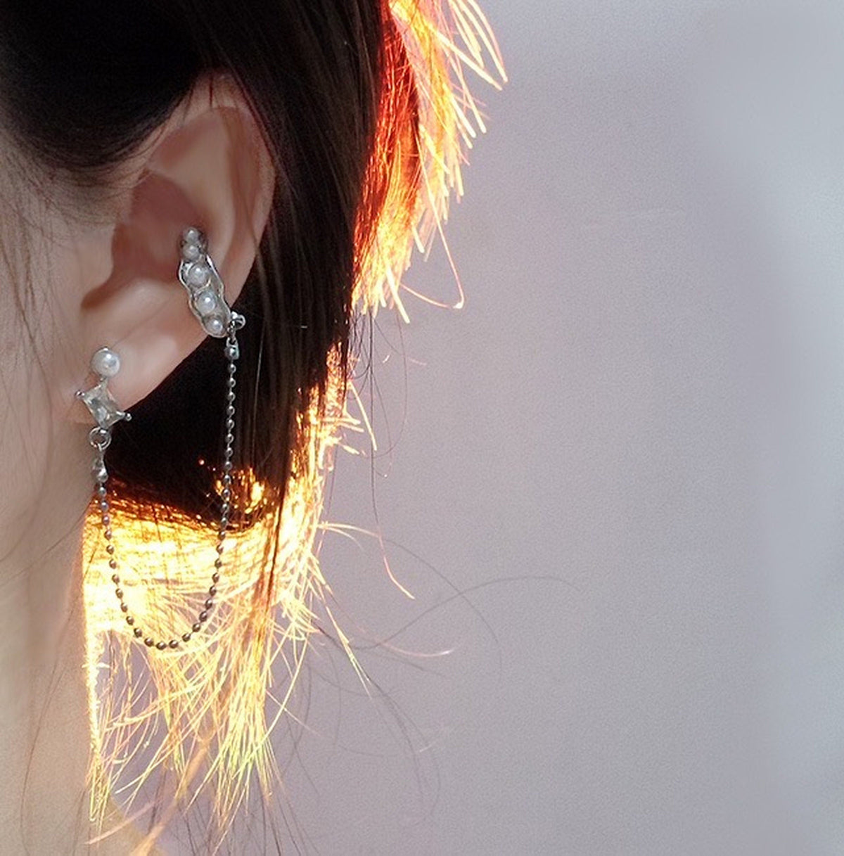 Double layer ear cuff