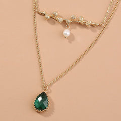 Multi Layer Emerald Necklace