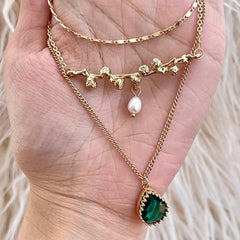 Multi Layer Emerald Necklace