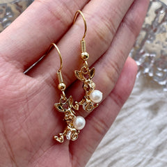 Pendientes de conejo hechos a mano