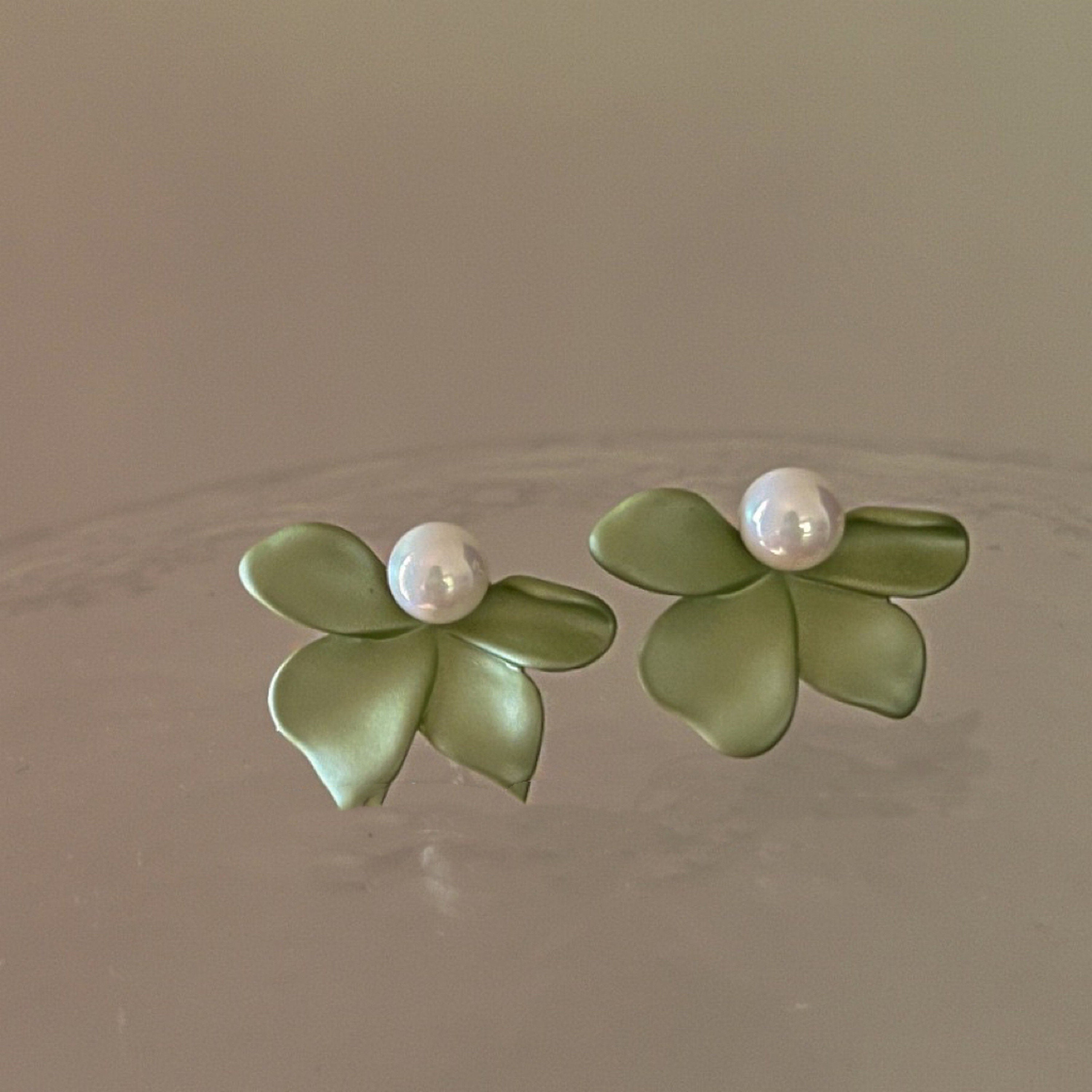 Flower petal earrings