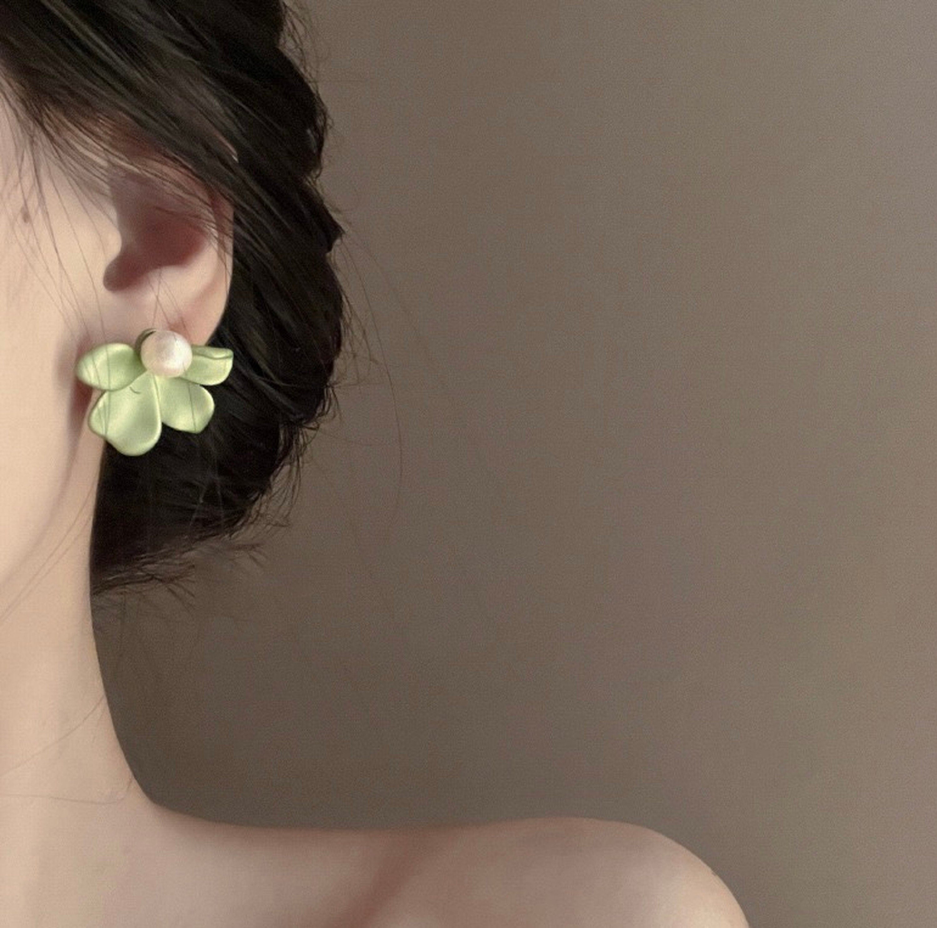 Flower petal earrings