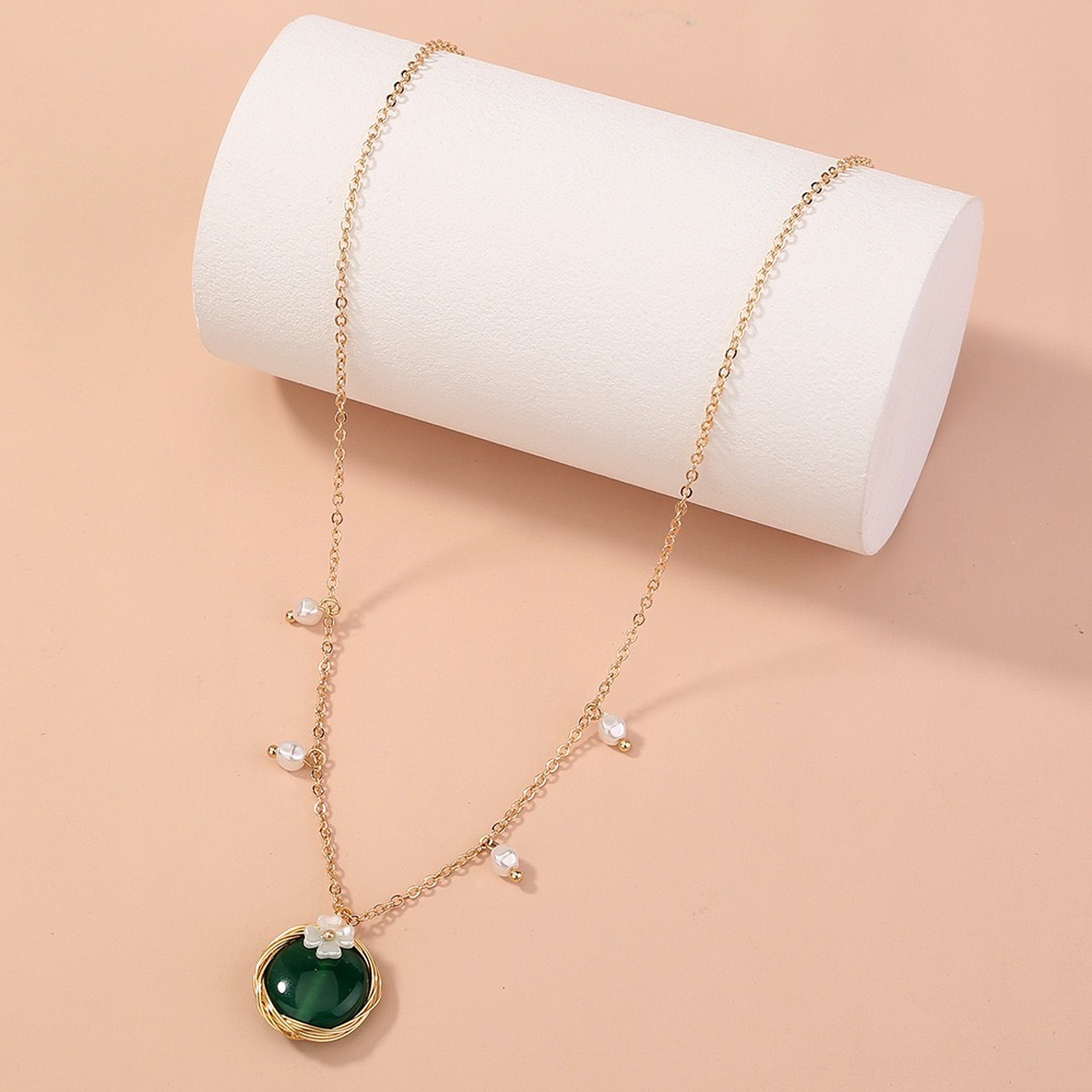 Emerald Green Jade Necklace