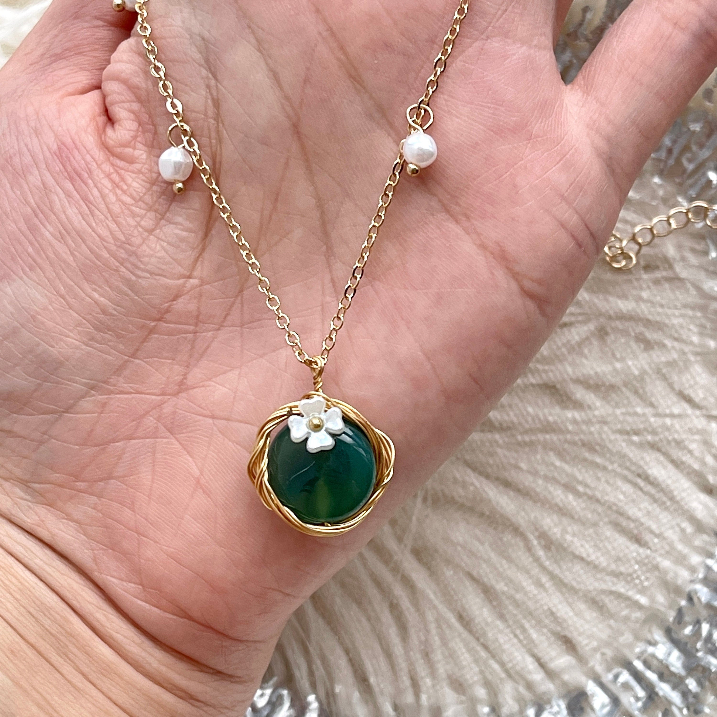 Emerald Green Jade Necklace