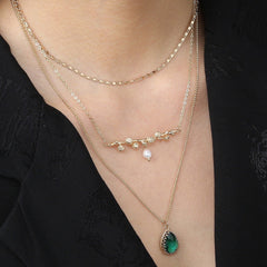 Multi Layer Emerald Necklace