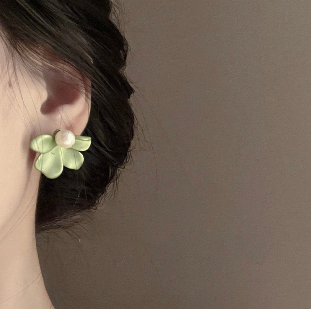 Flower petal earrings