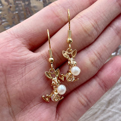 Pendientes de conejo hechos a mano