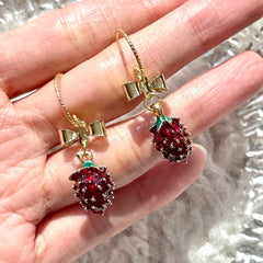 Delicate Cute Strawberry Fruit Earrings