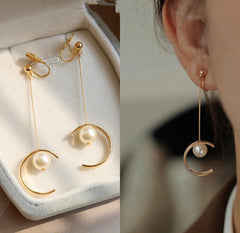 No piercing dangle earrings