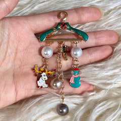 Unique Christmas Charm Brooch