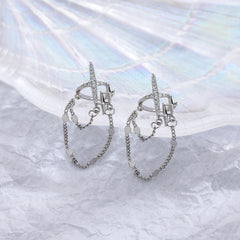 Pendientes tipo brazalete con forma de estrella del norte