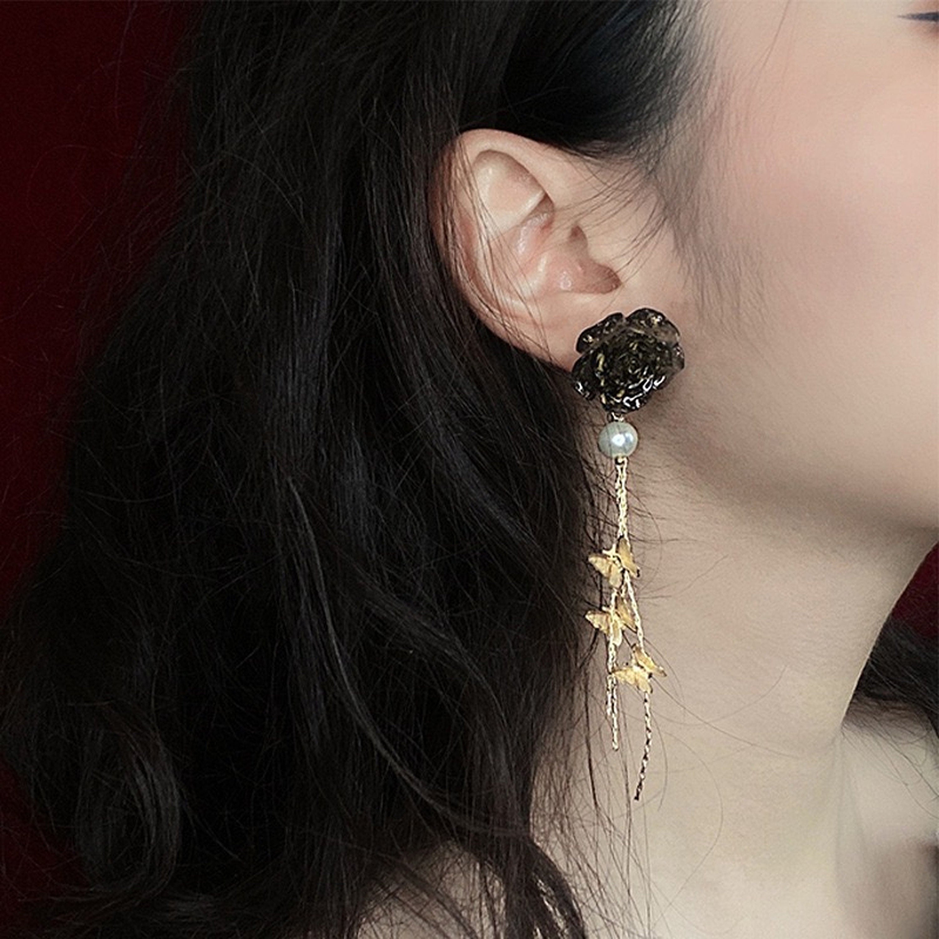 Dark Lolita Princess Drop Earrings