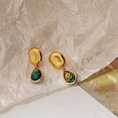 Vintage Style Teardrop Green Earrings