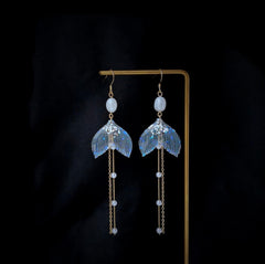 Pendientes de cola de sirena hechos a mano