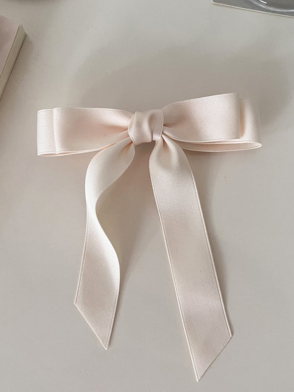 solid color satin bow hairpin ribbon hairpin headdress