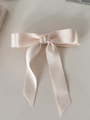 solid color satin bow hairpin ribbon hairpin headdress