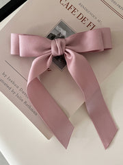 solid color satin bow hairpin ribbon hairpin headdress