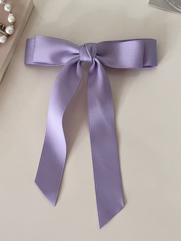 solid color satin bow hairpin ribbon hairpin headdress