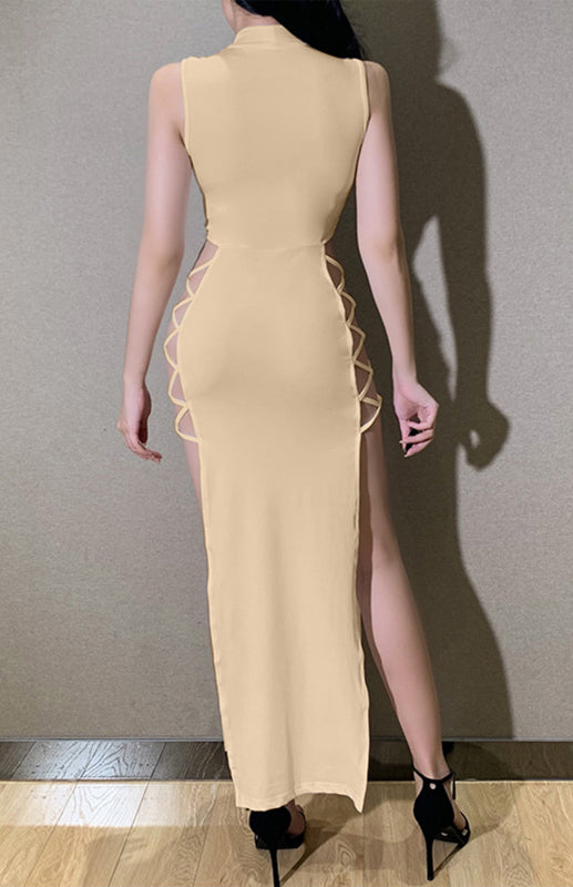 Sexy High-Slit Strappy Dress