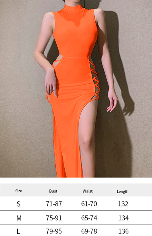 Sexy High-Slit Strappy Dress