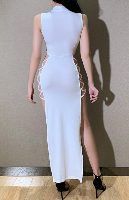 Sexy High-Slit Strappy Dress