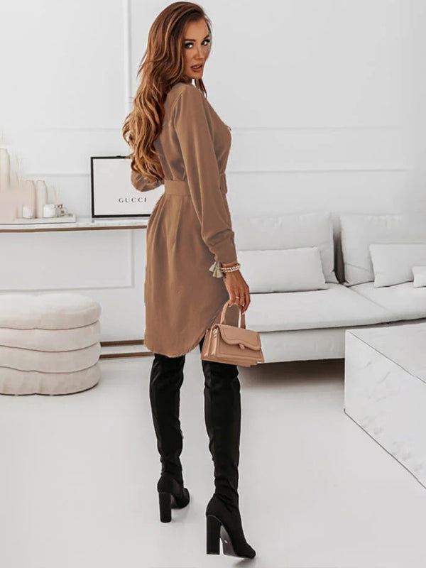 Ladies Clothing Casual Shirt Dress