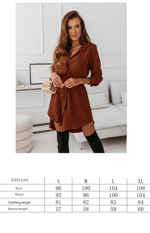 Ladies Clothing Casual Shirt Dress