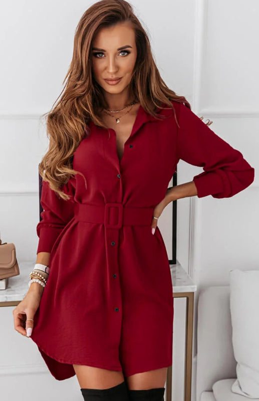 Ladies Clothing Casual Shirt Dress