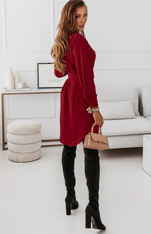 Ladies Clothing Casual Shirt Dress