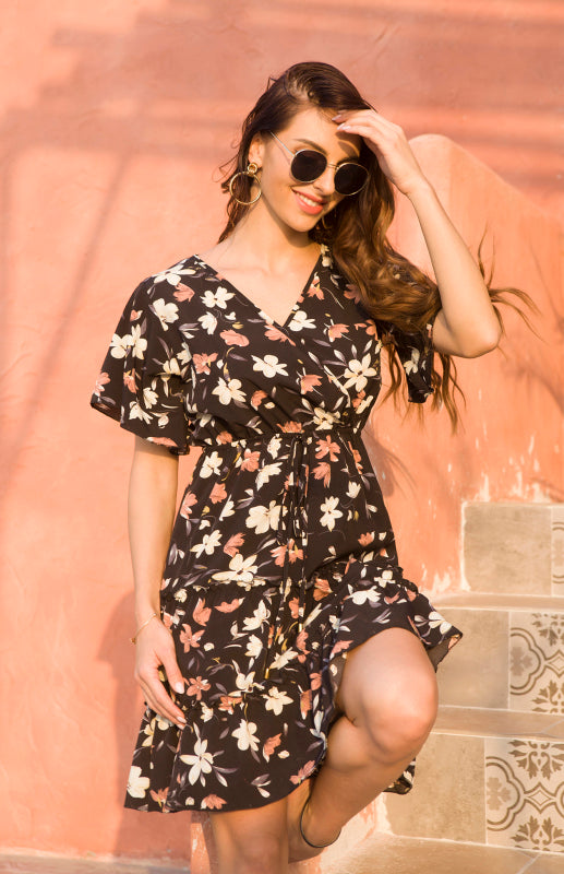Women's clothing short sleeve casual dress
