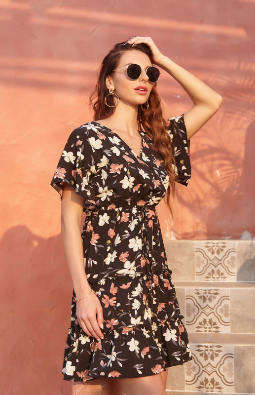 Women's clothing short sleeve casual dress