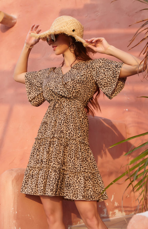 Women's clothing short sleeve casual dress