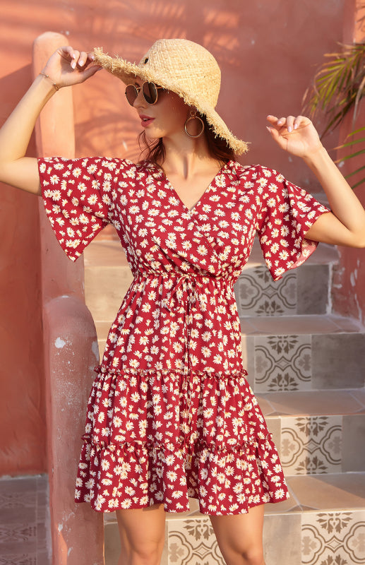 Women's clothing short sleeve casual dress