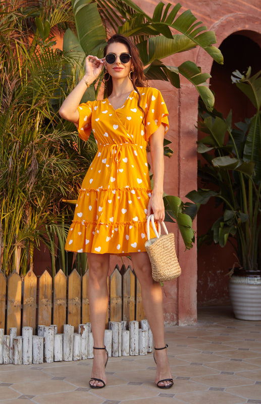 Women's clothing short sleeve casual dress