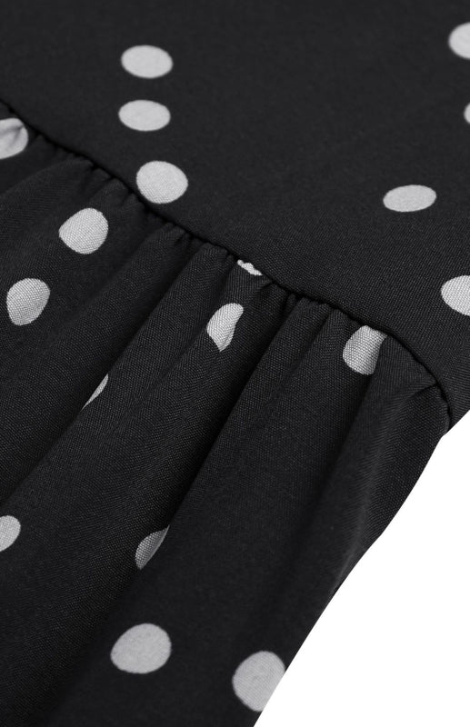 Ladies V Neck Sling Polka Dot Dress Long Dress