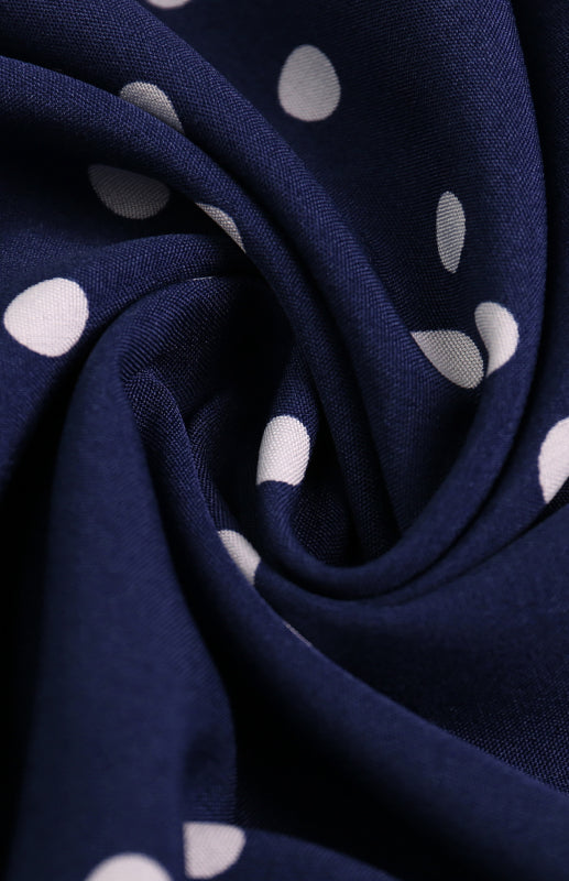 Ladies V Neck Sling Polka Dot Dress Long Dress