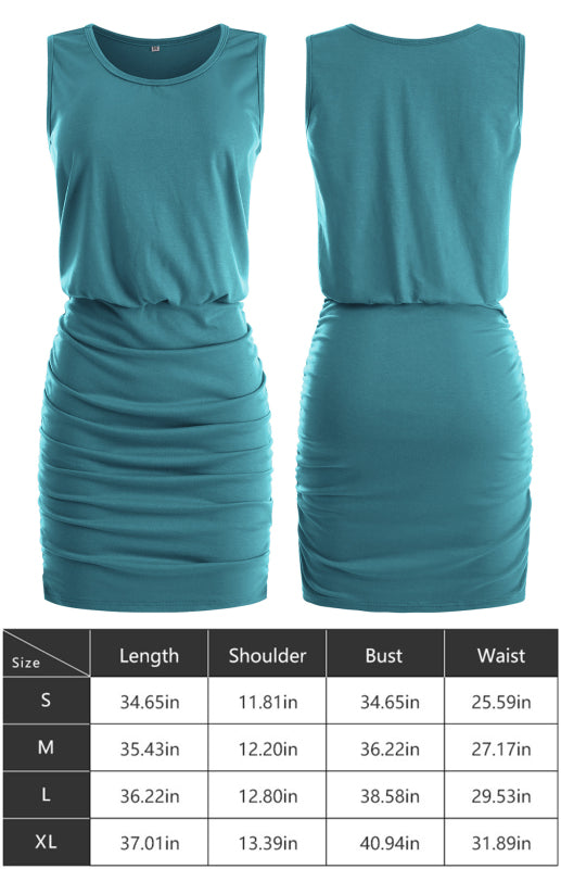 Ladies Sleeveless Tank Top Dress Package Hip Skirt