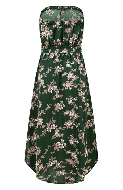 Ladies Sexy Wrap Chest Chiffon Dress