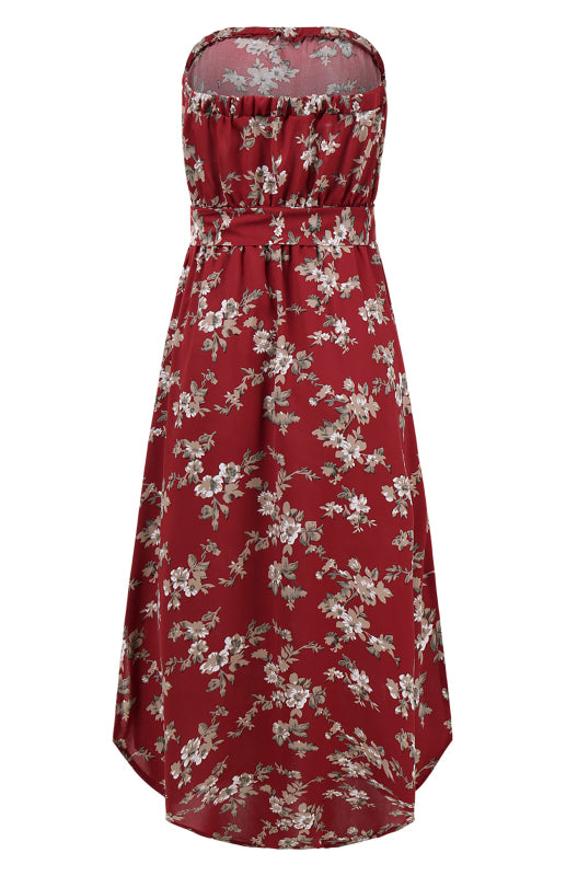 Ladies Sexy Wrap Chest Chiffon Dress
