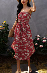Ladies Sexy Wrap Chest Chiffon Dress